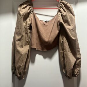 Abercrombie Poplin Sleeve Top